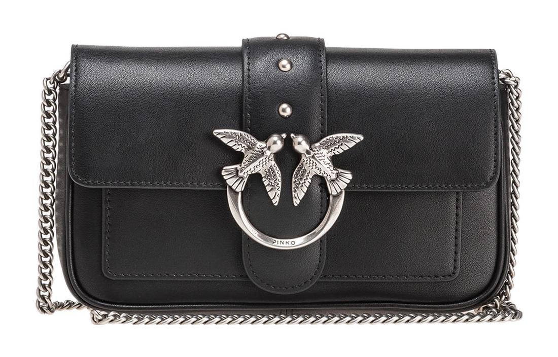 

Pinko Женская сумка через плечо из коровьей кожи, черная