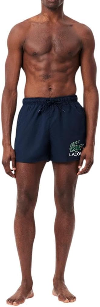 

Мужские шорты для плавания Lacoste Core Collection длиной до середины бедра с фирменным логотипом, Navy Blue
