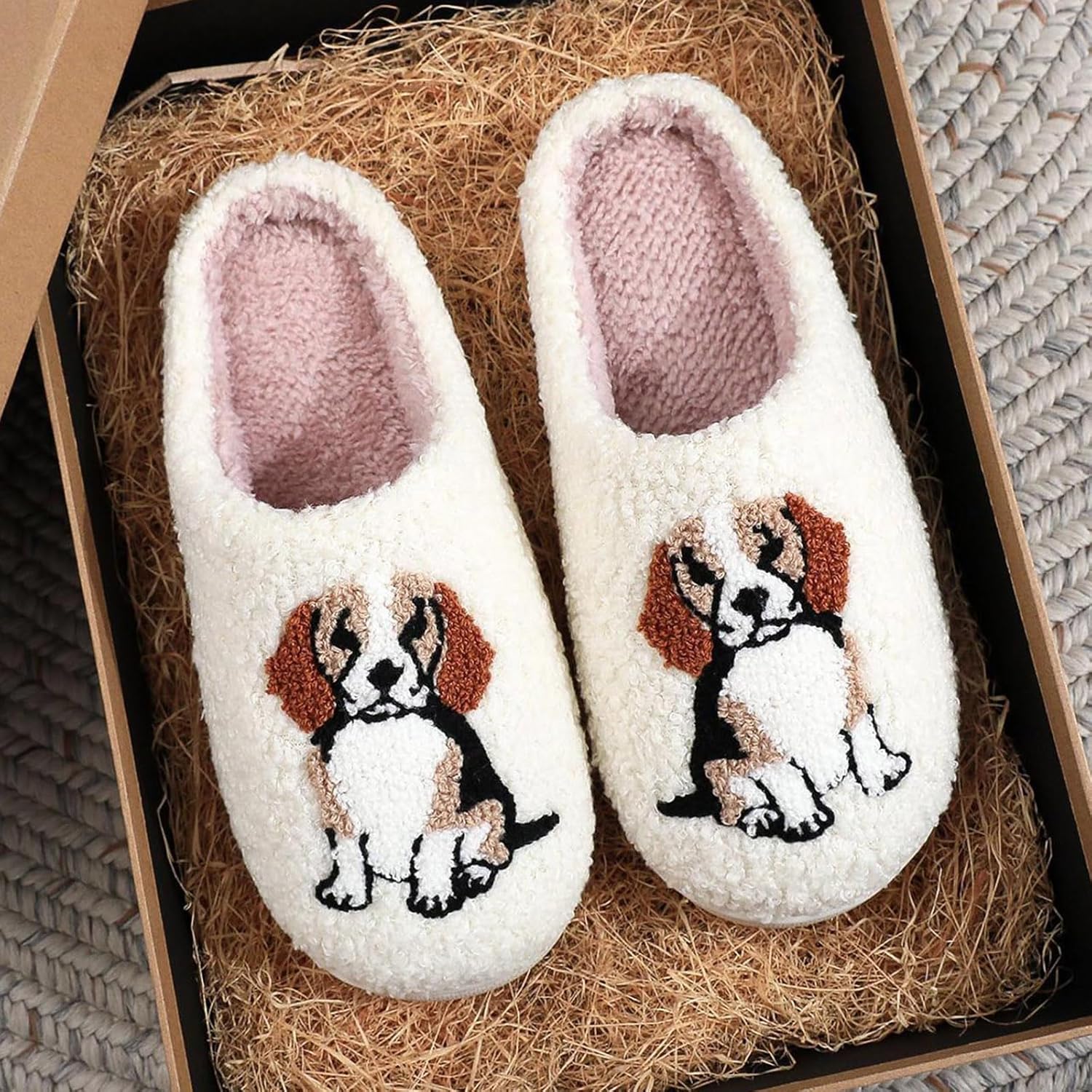 Тапочки JYSwoshoe с ворсом для женщин и мужчин, удобные домашние тапочки с памятью формы, мягкие плюшевые, теплые тапочки для дома и улицы, E 1 — фото 3