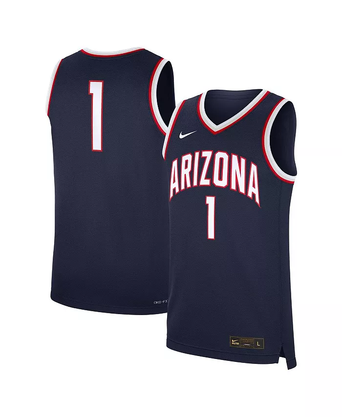 

Мужская реплика дорожной футболки Arizona Wildcats №1 в синем цвете Nike