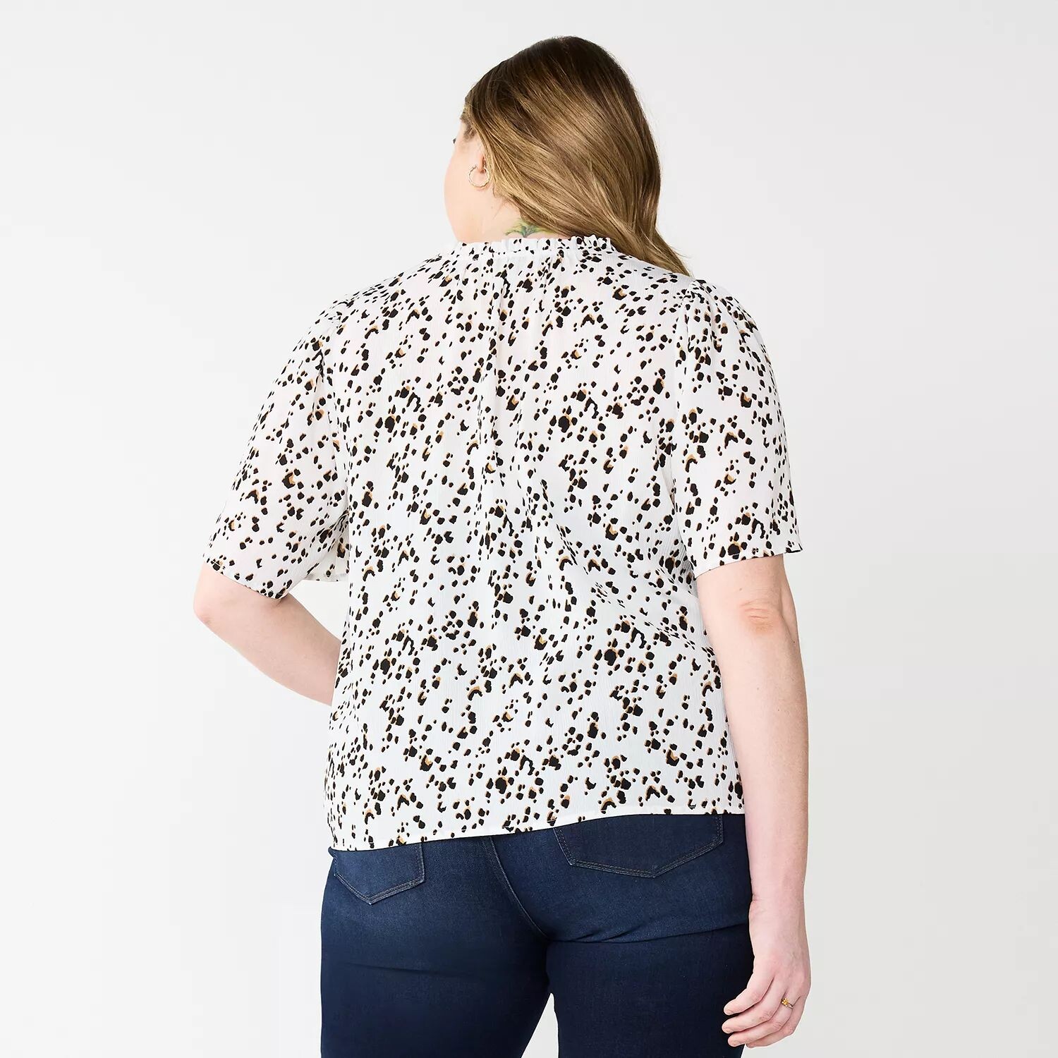 

Плюс размер Nine West Топ с короткими рукавами и завязкой спереди Nine West