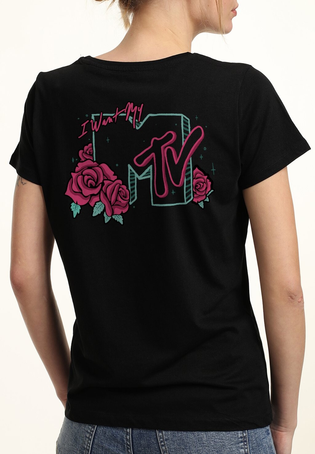 

Футболка с принтом MTV DRAWN ROSE Henry Tiger, черный