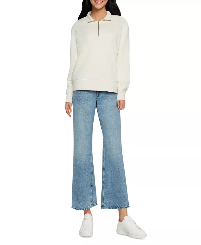 

Женский свитер Jeanine с застежкой-молнией на четверть оборота Three Dots, белый