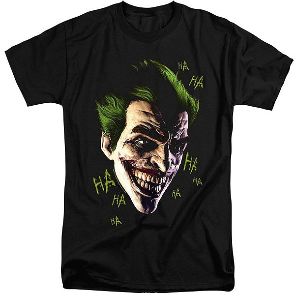 

Футболка Batman Arkham Origins Joker Grim с коротким рукавом, взрослая, удлиненная Licensed Character