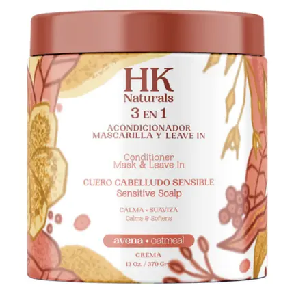 Успокаивающая маска-кондиционер с овсом HK Naturals, несмываемая для чувствительной кожи — фото 4