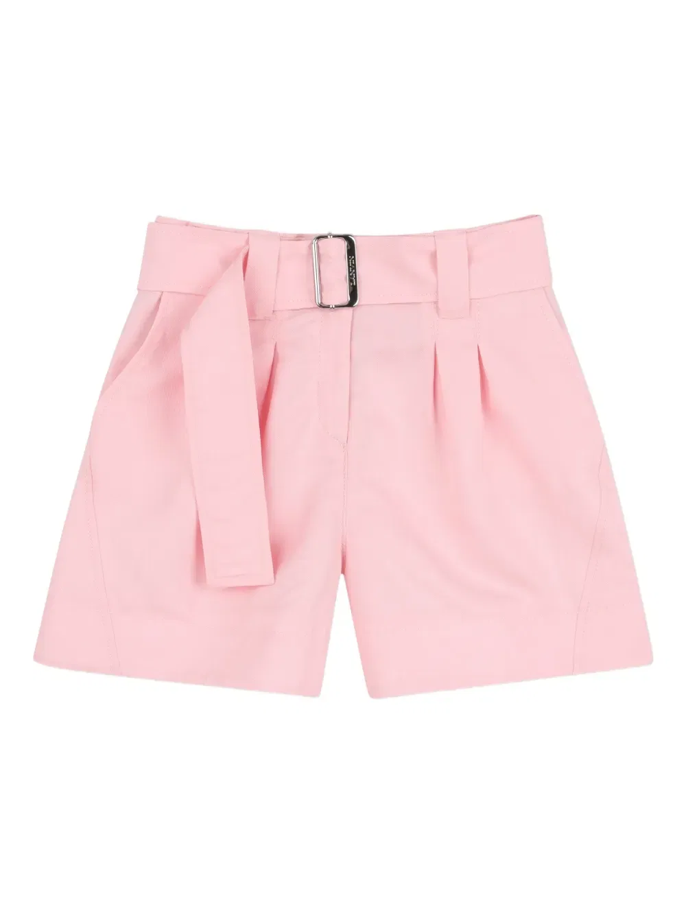 Шорты с логотипом и поясом Lanvin Enfant, розовый