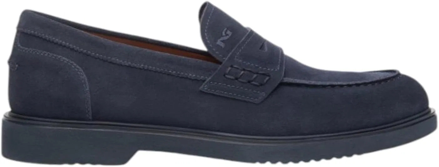 Nero Giardini E500610U Мужские замшевые мокасины, 2-Indigo