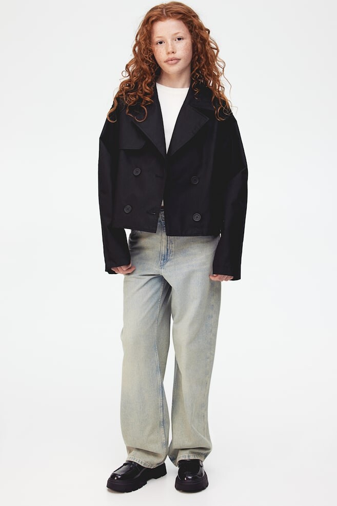 

Тренч короткий H&M, черный