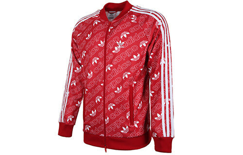 Куртка originals monogram tt sports jacket red Adidas, красный — фото 3