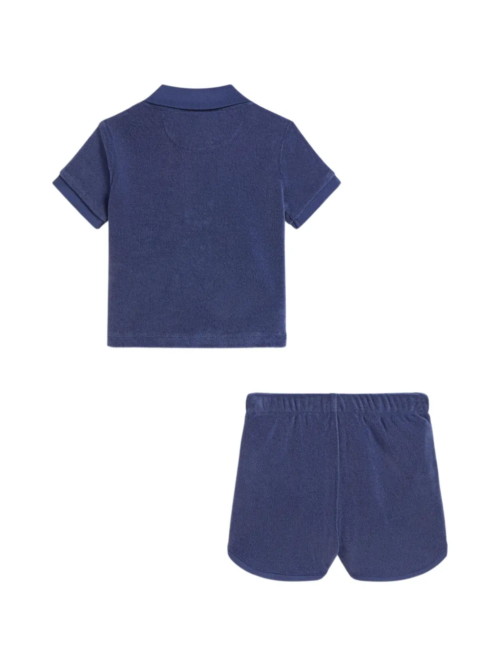 Комплект из рубашки поло и шортов с вышивкой Polo Ralph Lauren Kids, синий — фото 2