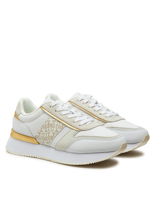 Кроссовки Tommy Hilfiger Lux Monogram Runner FW0FW08387, белый — фото 2