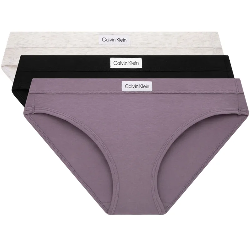Женские трусы 3 Pack Calvin Klein, gqe-space черный/айвори/orchid фиолетовый