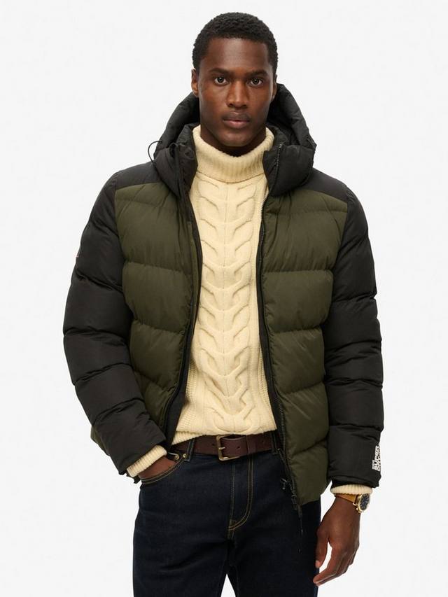 

Куртка спортивная с капюшоном и цветными блоками Superdry, Black/Multi