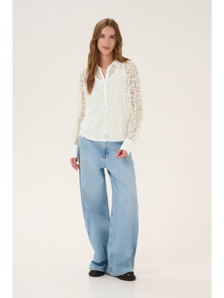 

Рубашка с длинными рукавами LivMW свободного кроя, ярко-белая. My Essential Wardrobe