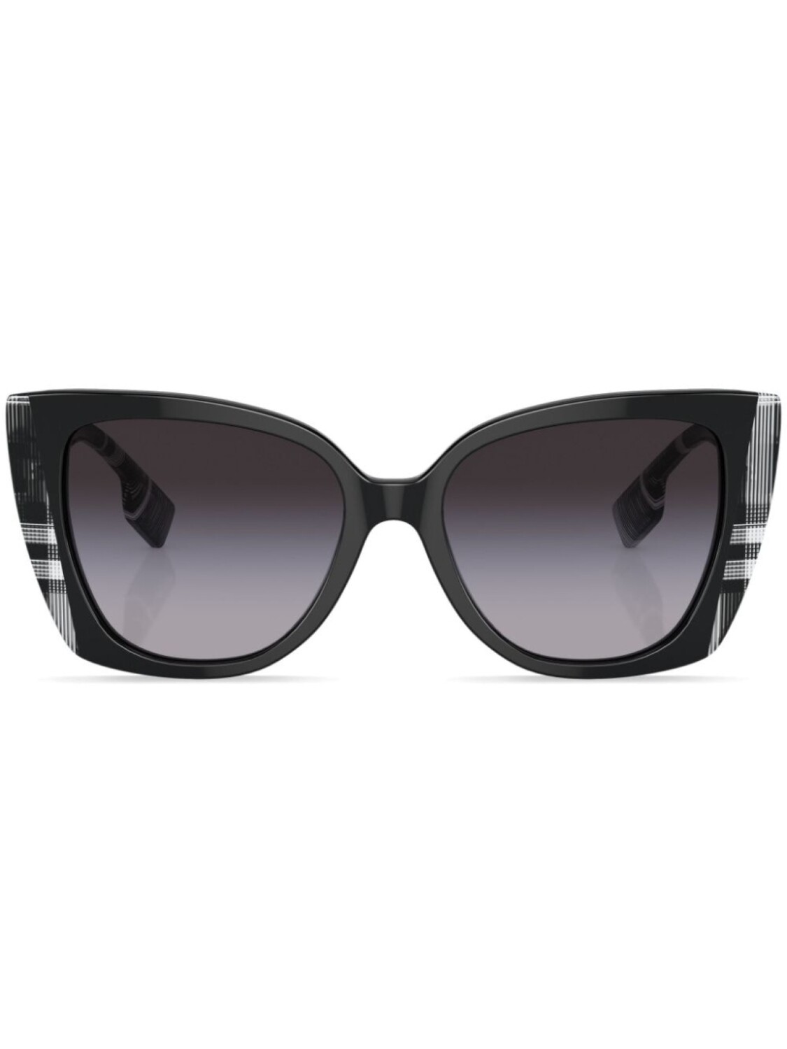 

Солнцезащитные очки в массивной клетчатой оправе Burberry Eyewear, черный