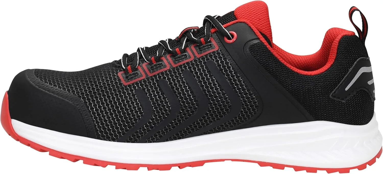 Кроссовки ELTEN Livas Black-Red Low ESD S1P, черный/красный — фото 3