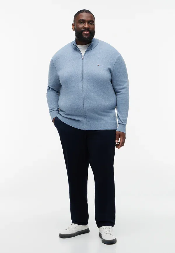 Кардиган на молнии Tommy Hilfiger, brisk blue heather, сине-голубой меланж — фото 2
