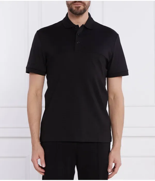 Поло Paddy Mirror regular fit Boss Green, черный