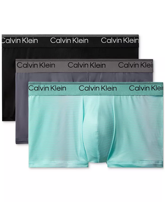 

Мужские трусы-слипы с низкой посадкой, 3 шт., микрофибра с эластаном Calvin Klein, мультиколор