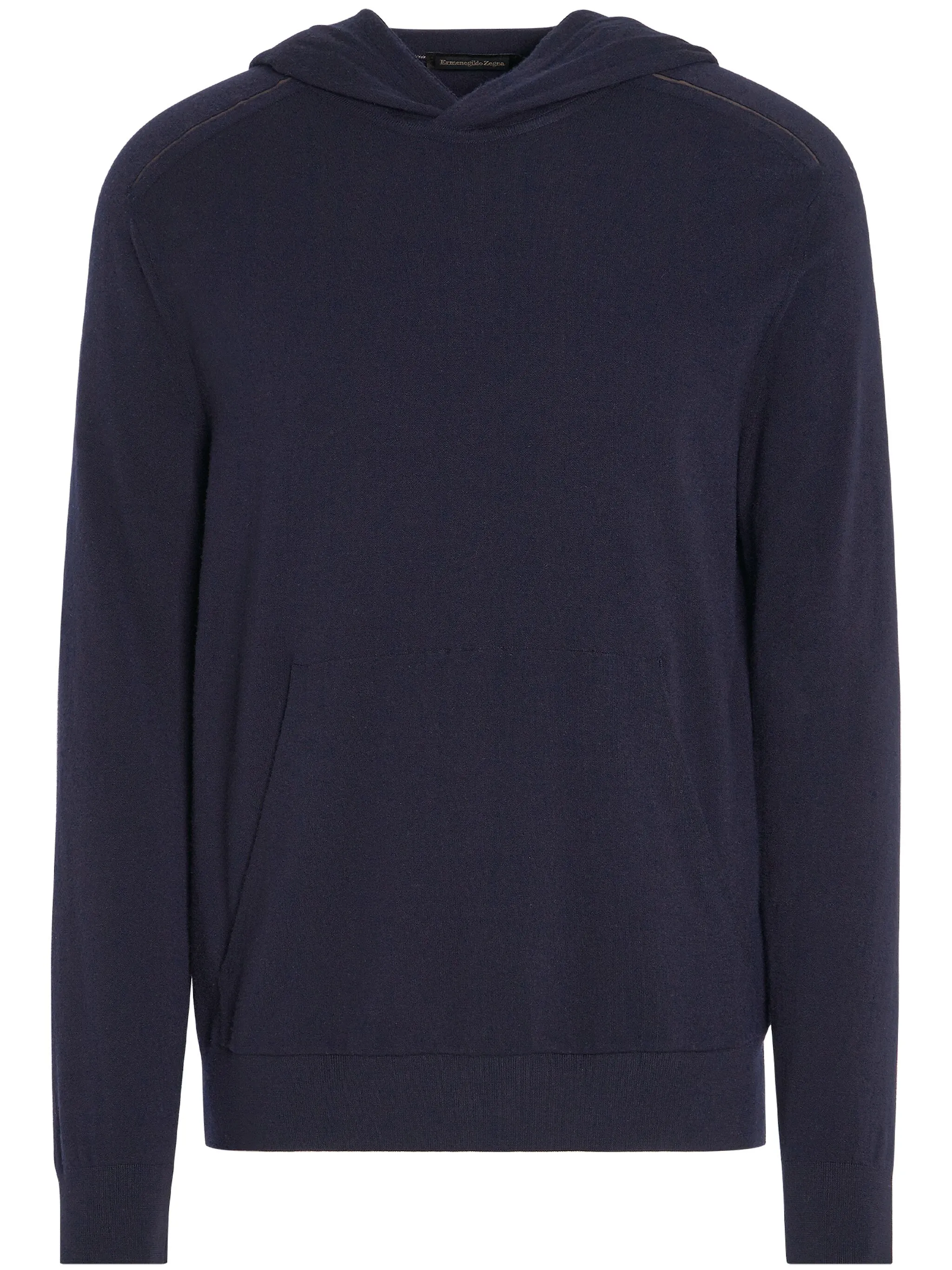 

Шерстяное худи тонкой вязки Zegna, синий