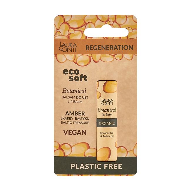 

Laura Conti Regeneration Ботанический янтарный бальзам для губ Eco Soft, 7,2 гр