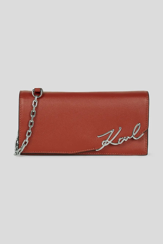 

Кожаный кошелек K/SIGNATURE Karl Lagerfeld, красный