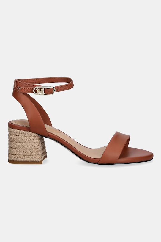 Кожаные сандалии Leather Ankle Strap Espad Sandal Tommy Hilfiger, коричневый — фото 2