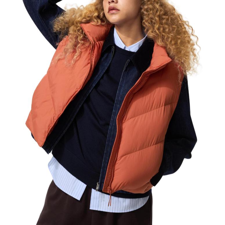 

UNIQLO Женская жилетка оранжево-красная, Orange Red