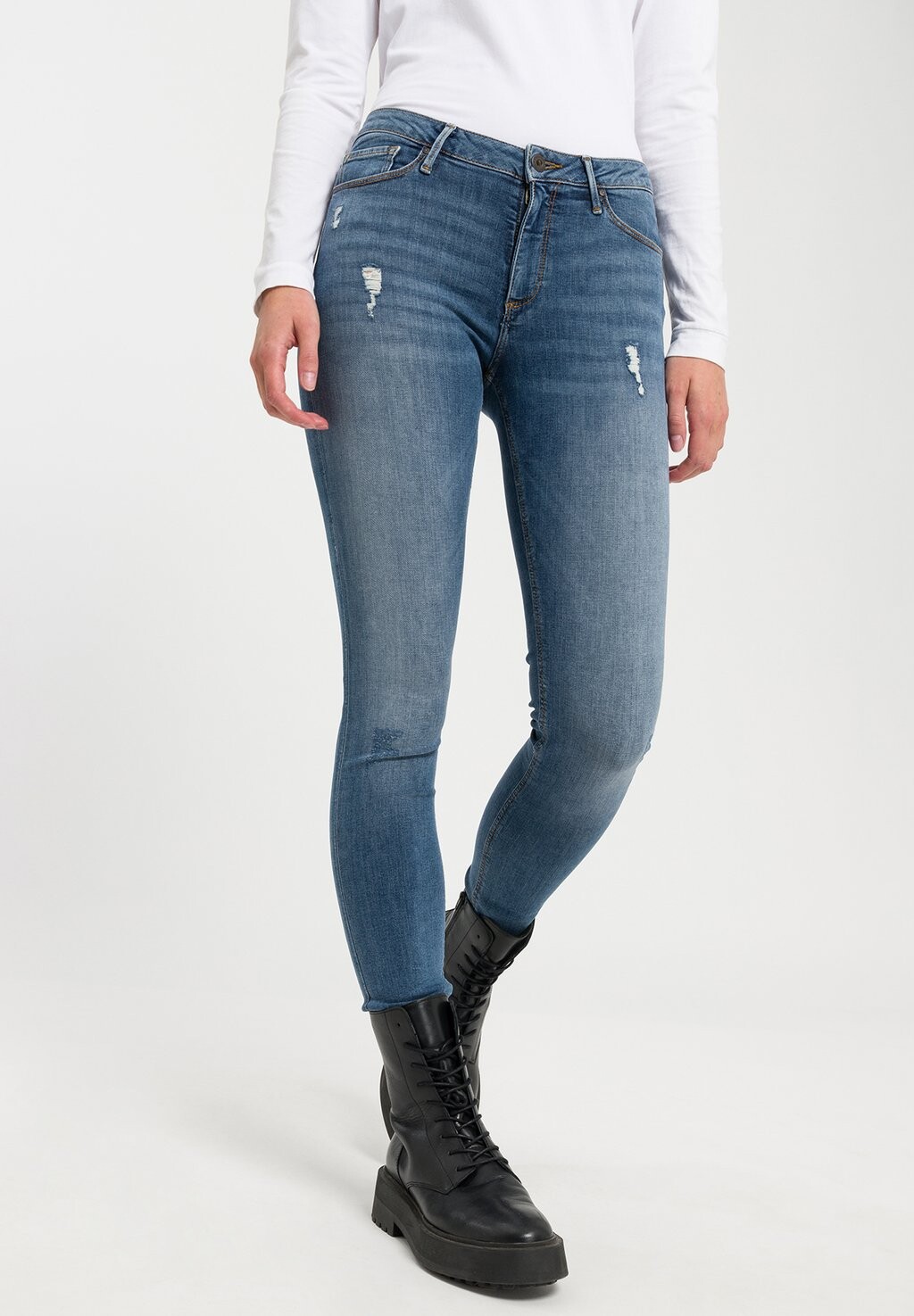 

Джинсы Slim Fit ALAN Cross Jeans, цвет smoked blue destroyed