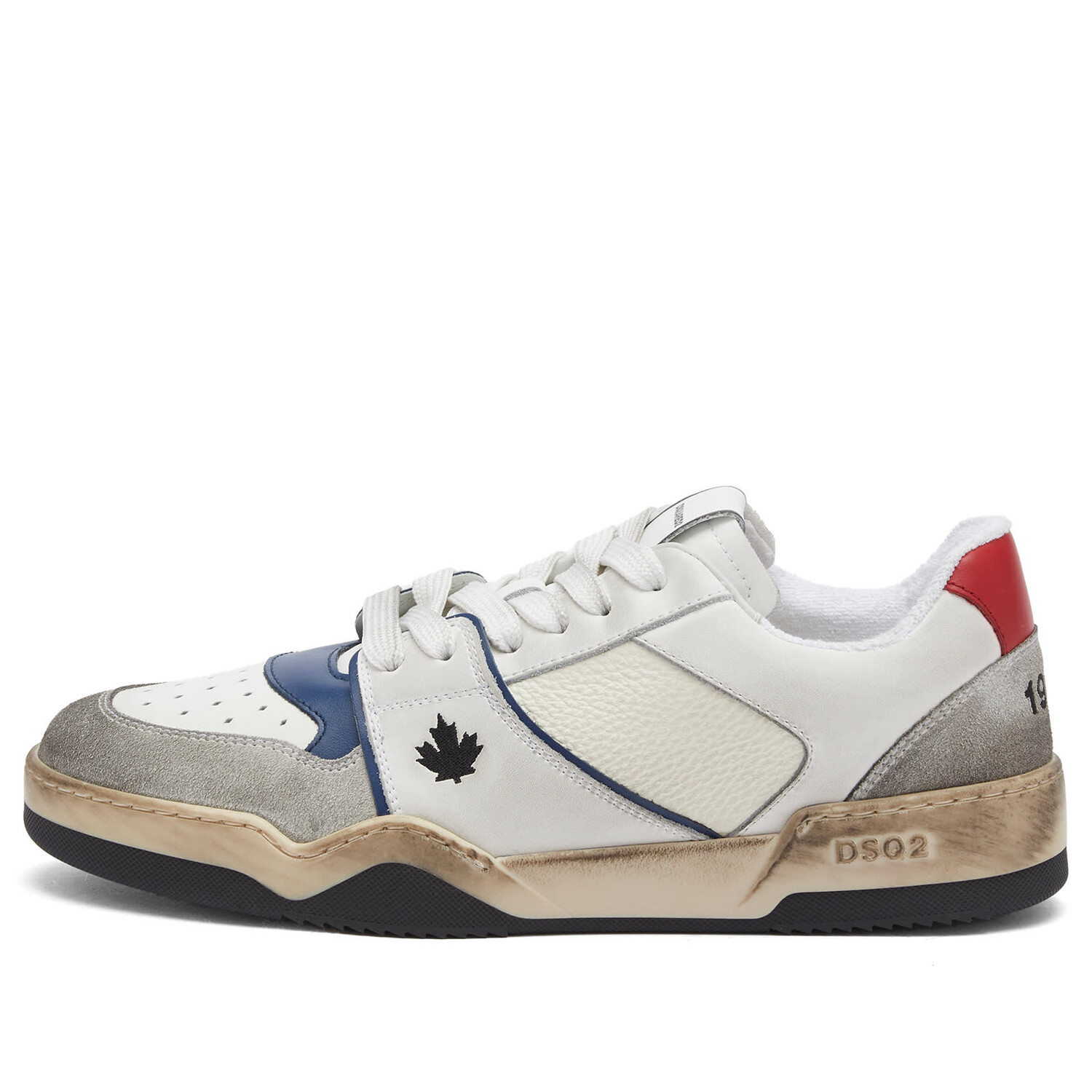 

Кроссовки Dsquared2 Spiker Sneakers, цвет White, Blue & Red