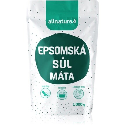 

Соль для ванн с мятой и экстрактом Эпсома 1000 г Allnature