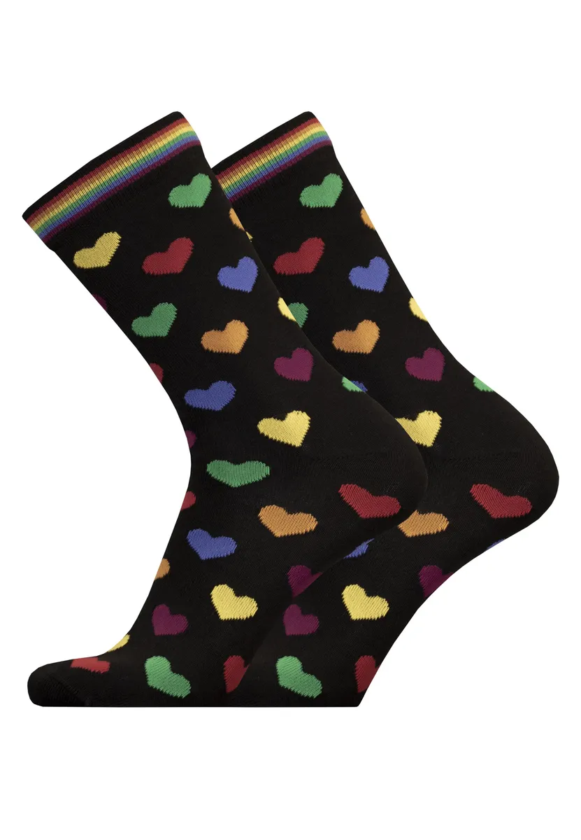 

Носки UphillSport "RAINBOW HEARTS, 2 шт." (2 пары), с милыми сердечками, цвет Mehrfarbig