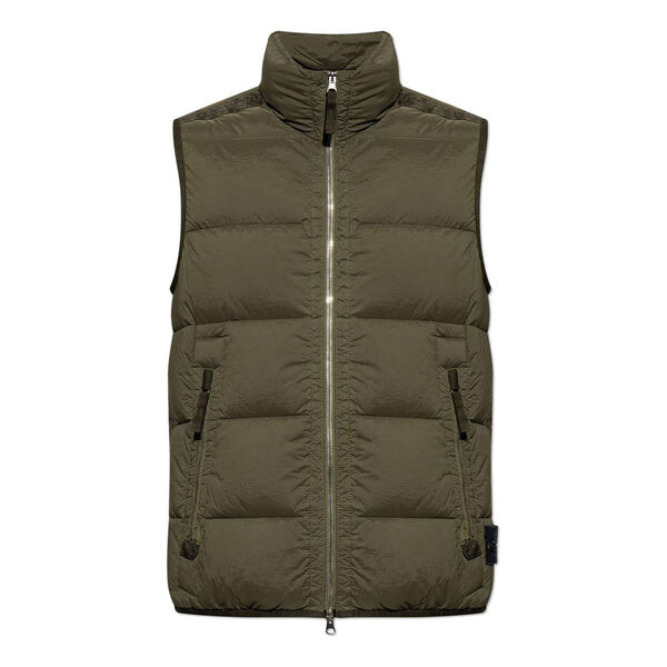 

Жилет logo patch puffer gilet 'olive green' Stone Island, зеленый