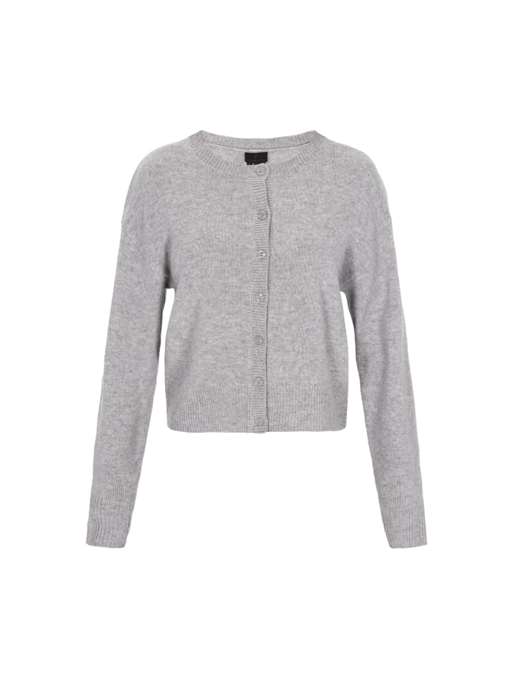 

Женский кардиган светло-серого меланжевого цвета DreiMaster