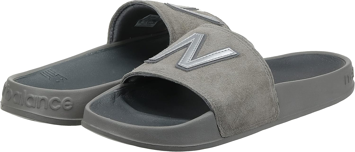 Мужские сандалии New Balance Fresh Foam V1 Slide, серый/белый — фото 2