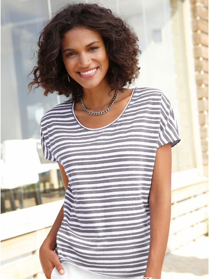 

Футболка в серо-коричневую полоску WITT WEIDEN, Коричневый, Футболка в серо-коричневую полоску WITT WEIDEN