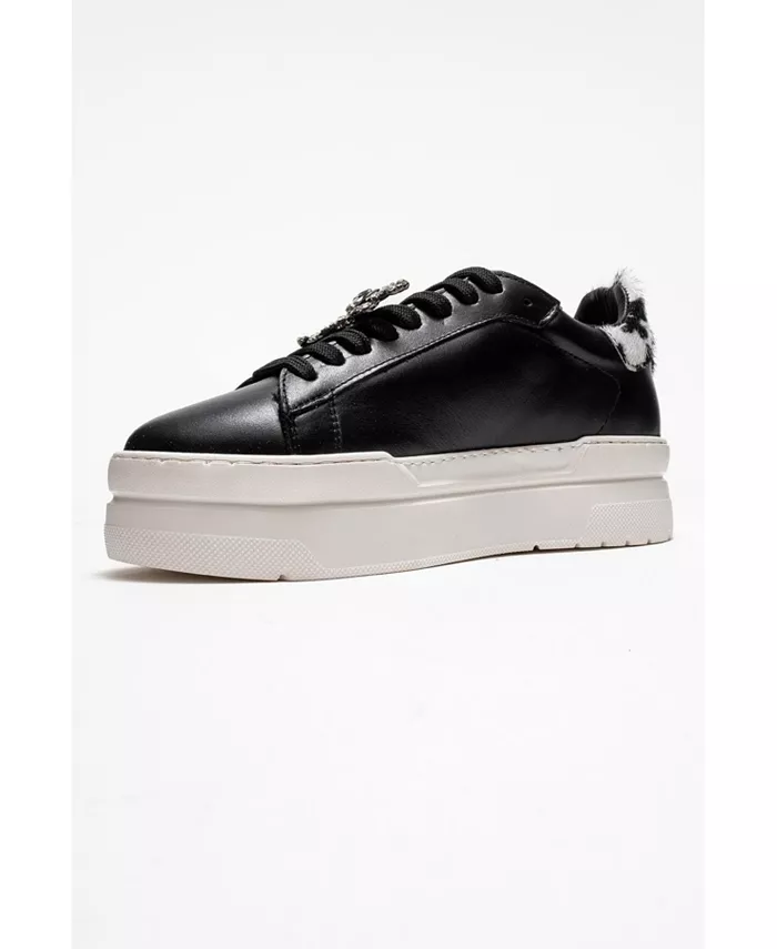 Лакированные кожаные кроссовки с пряжкой Laren (женские) Forever & Always Shoes, черный — фото 4