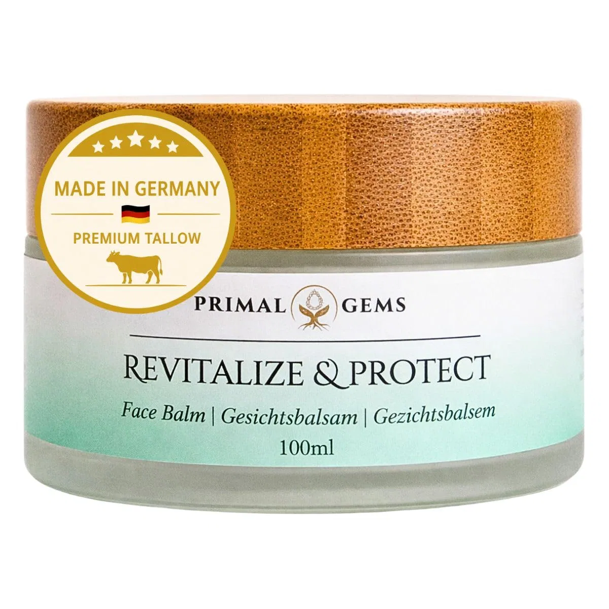 Крем для лица Primal Gems — Дневной Tallow Barrier Protection со скваланом, 100 мл