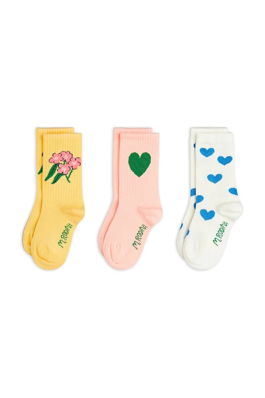 

Детские носки с альпийскими цветами, 3 шт. Mini Rodini, розовый