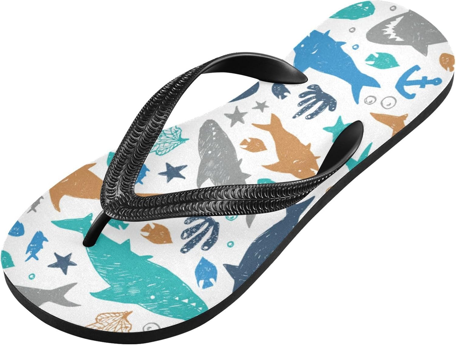 

Женские шлепанцы сандалии для пляжа летом Kawaii Sushi синие повседневные вьетнамки удобные шлепанцы для душа нескользящие водные сандалии обувь XXL Eionryn