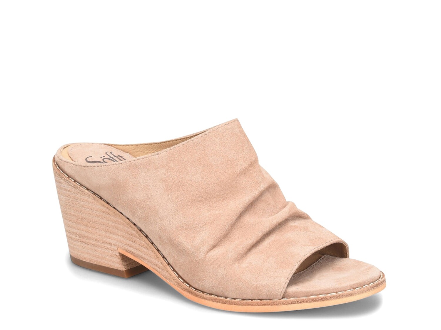 Босоножки Soft Strathmore из итальянской кожи мягкие, серый-коричневый
