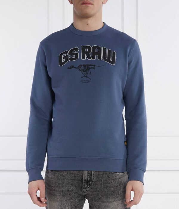 

Толстовка G-Star Raw Regular Fit с изображением собаки-скелета, синий