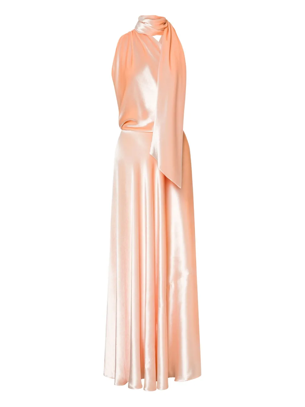 

Атласное платье макси Alberta Ferretti, розовый