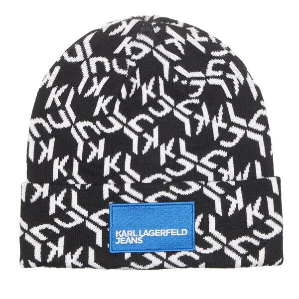 

Бейсболка monogram beanie j188 black white Karl Lagerfeld Jeans, черный