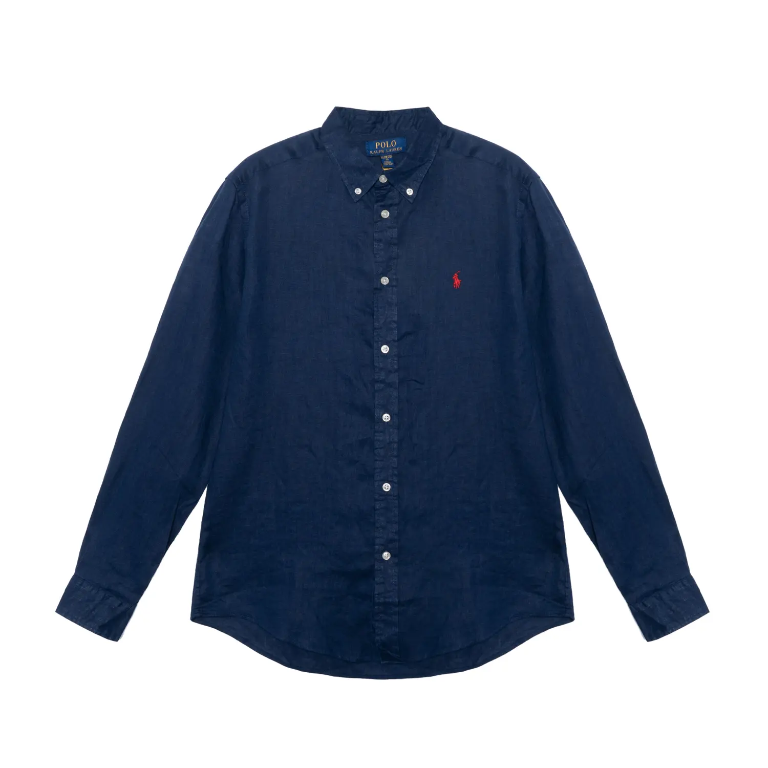 

Polo Ralph Lauren SS23 Однотонная рубашка с анималистичным рисунком, детская, весна-осень, синяя