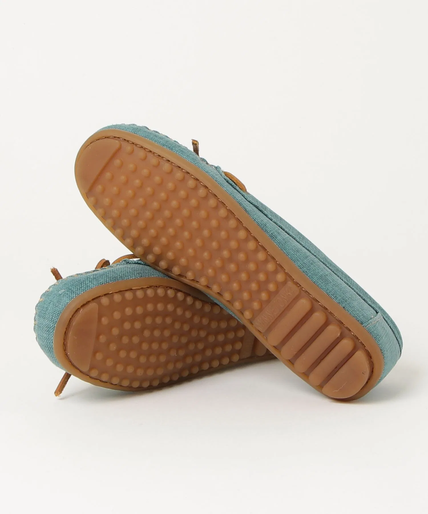 Женские мокасины из ткани Minnetonka CANVAS MOC голубые — фото 3