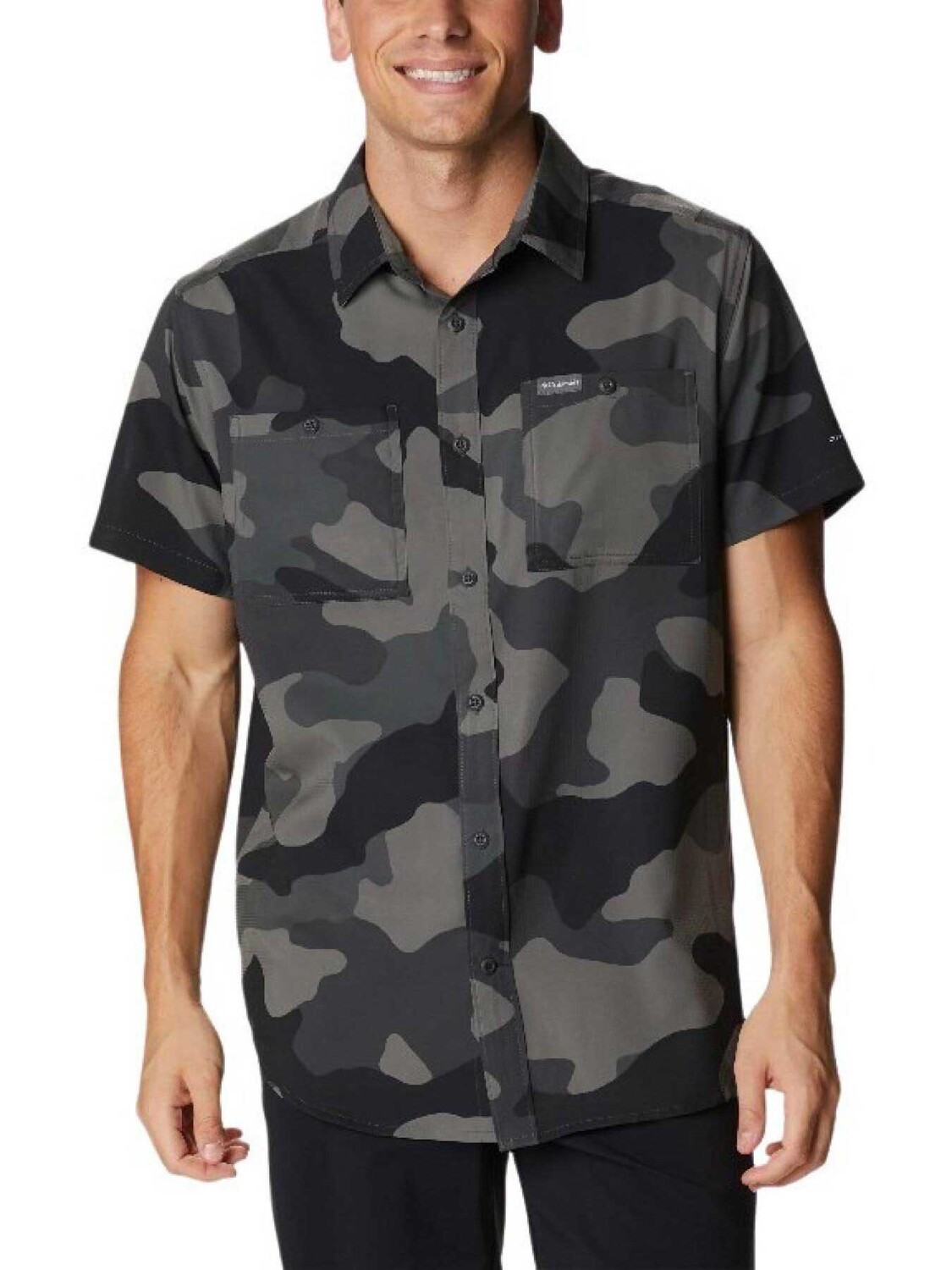 

Рубашка Columbia Utilizer Printed Woven Short Sleeve, черный