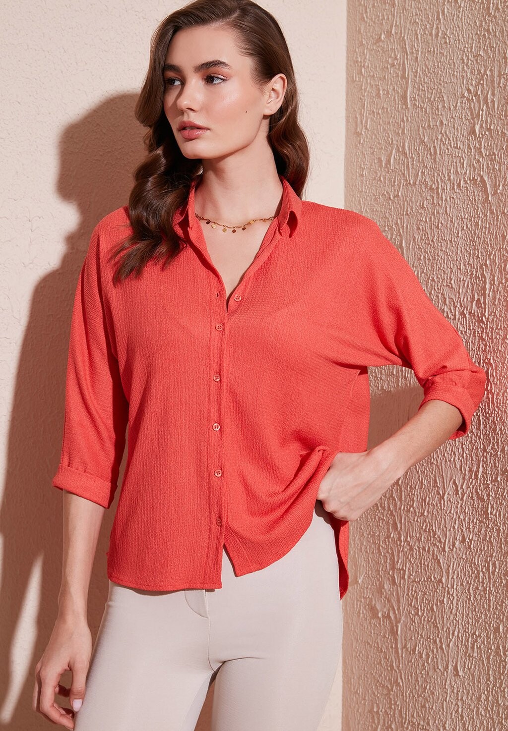 

Рубашка Regular Fit LELA, коралловый