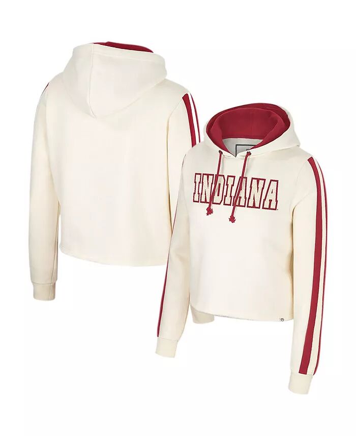 

Женская кремовая толстовка Indiana Hoosiers Perfect Date с укороченным пуловером Colosseum