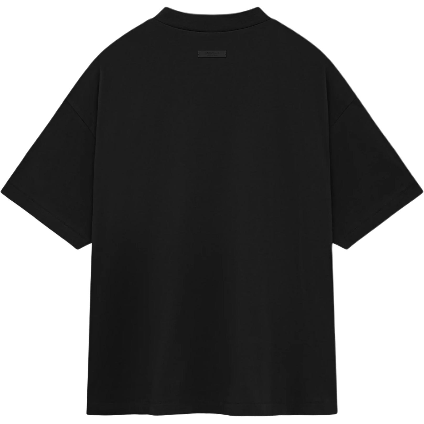 Футболка с круглым вырезом Fear Of God Essentials, Обсидиановый черный/Черный — фото 3